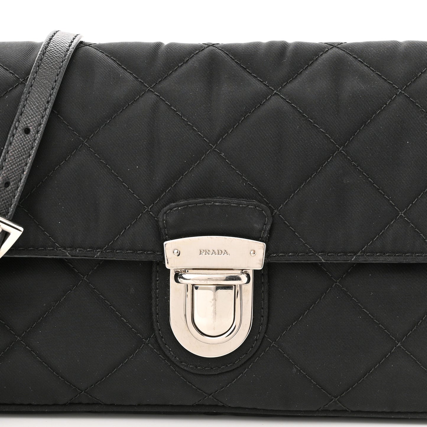 Nylon Tessuto Impuntu Quilted Flap Black