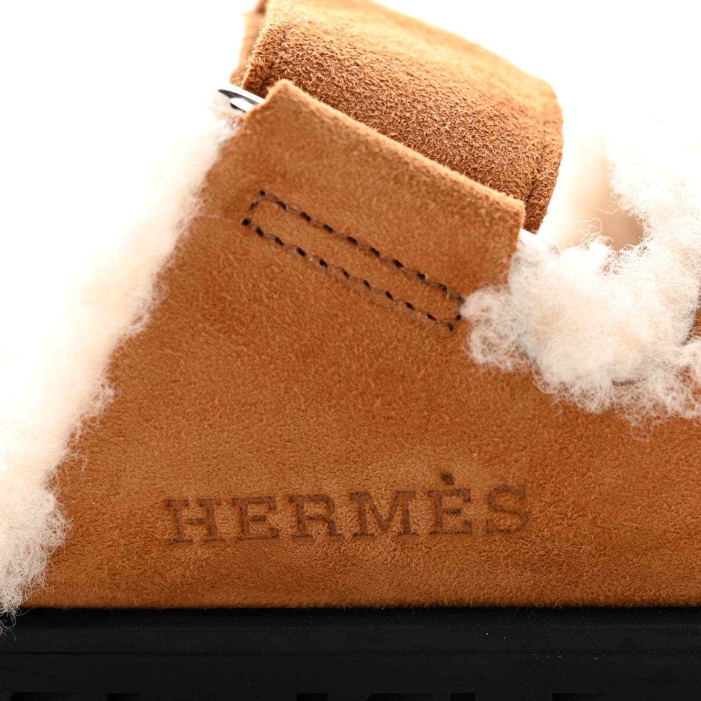 Suede Goatskin Woolskin Womens Chypre Sandals 36 Naturel Ecru