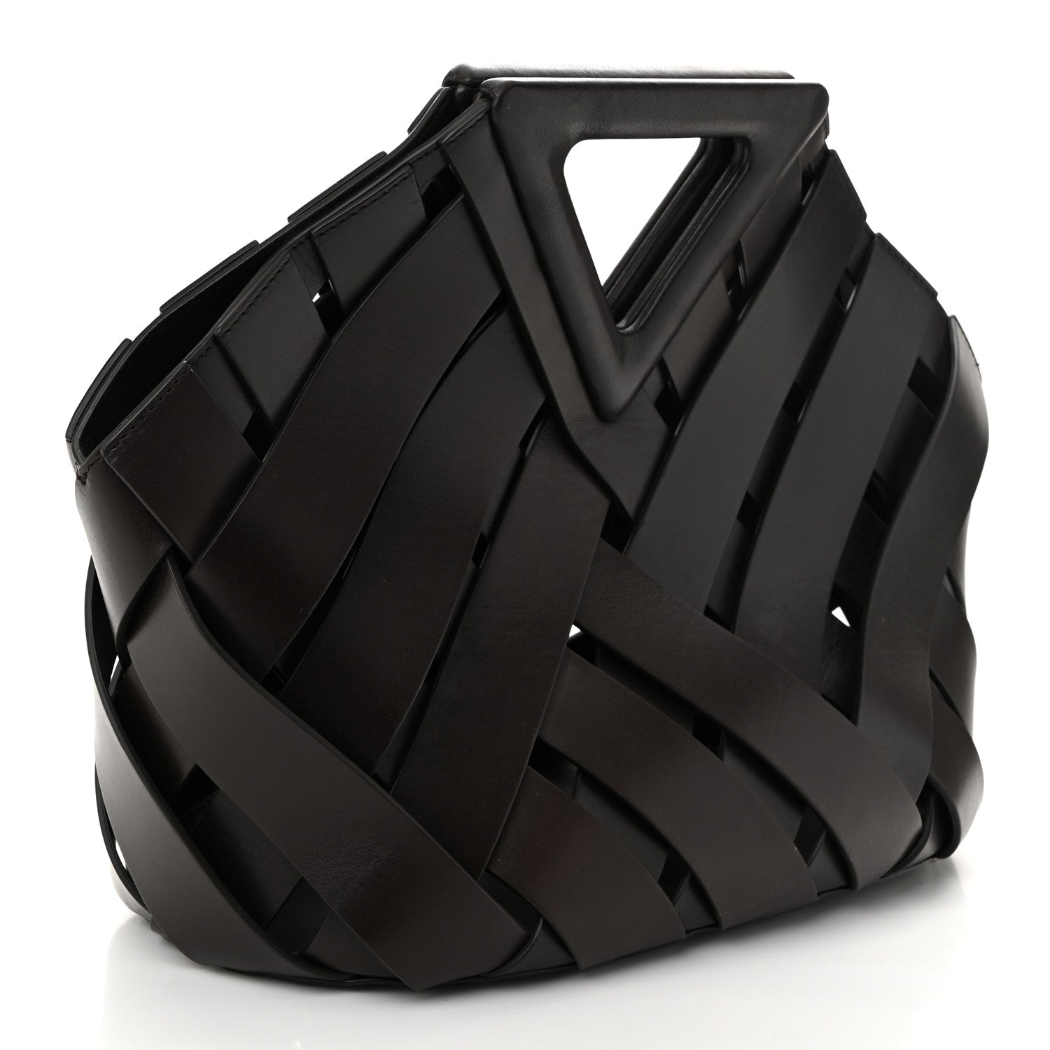 Bottega Veneta Calfskin V Woven Drawstring Tote Dark Brown 3 of 9