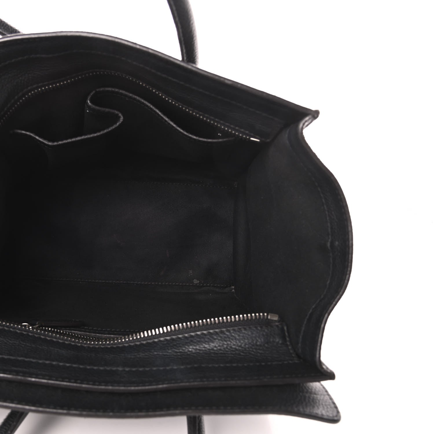 Celine Drummed Calfskin Micro Luggage Black 5 of 17