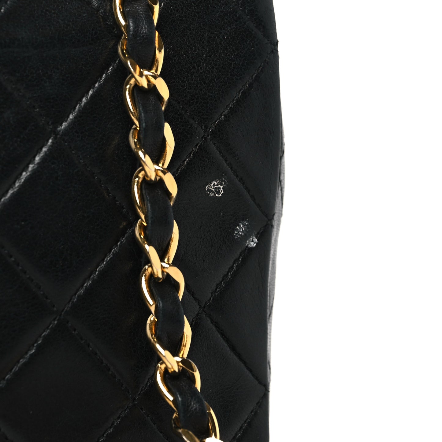 Lambskin Quilted Small Single Flap Black