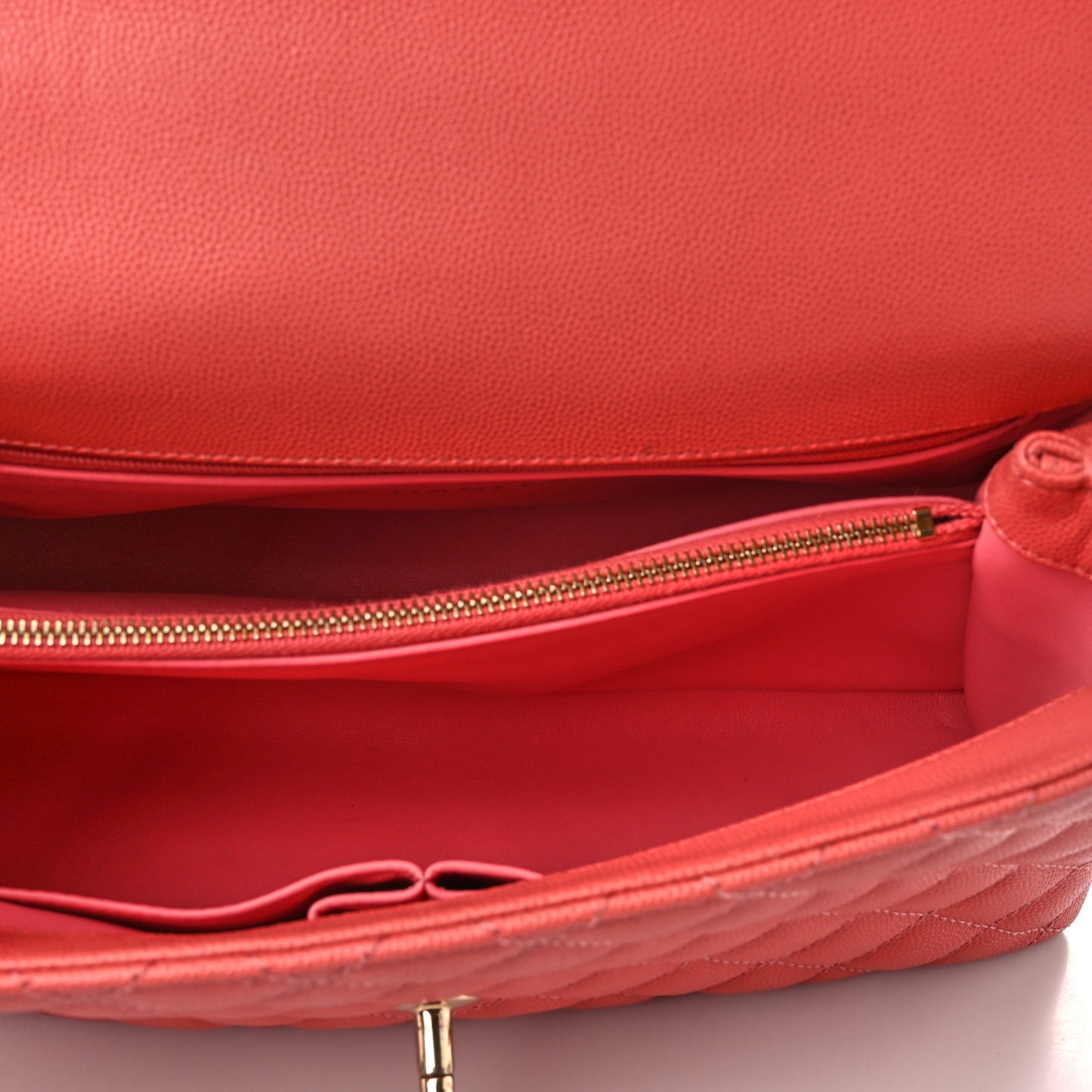 Caviar Quilted Small Coco Handle Flap Pink