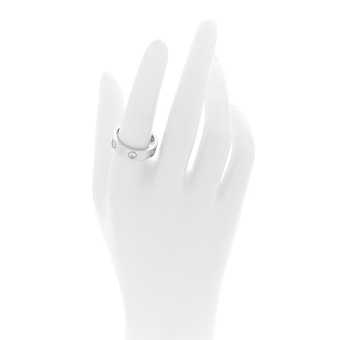 18K White Gold Gold 6 Diamond 5.5mm LOVE Ring 56 7.5
