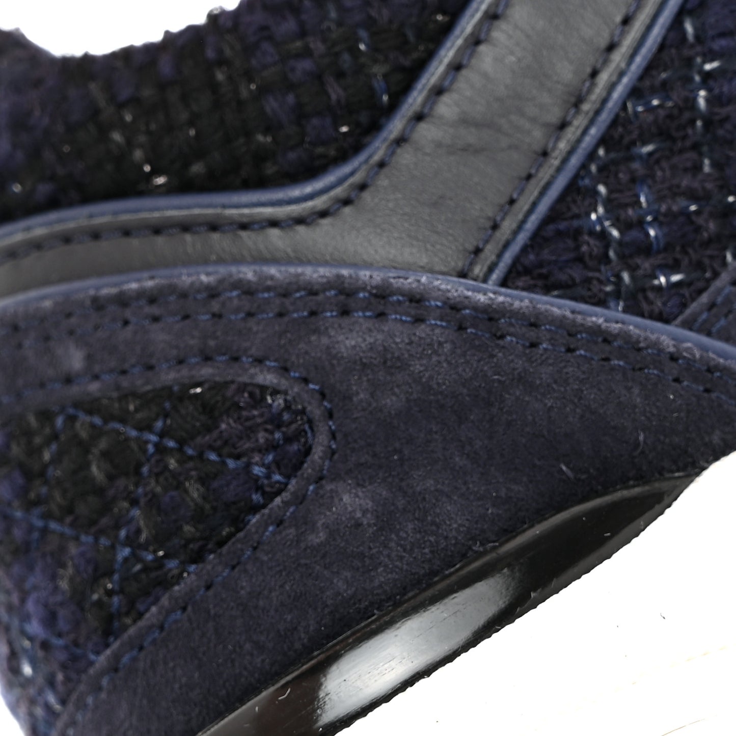 Tweed Suede Womens CC Sneakers 36 Black Blue
