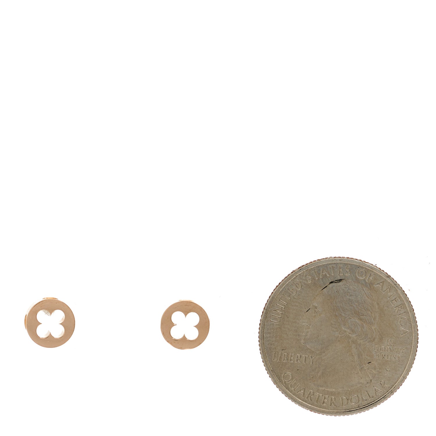 Louis Vuitton 18K Pink Gold Empreinte Ear Studs Earrings 2 of 4