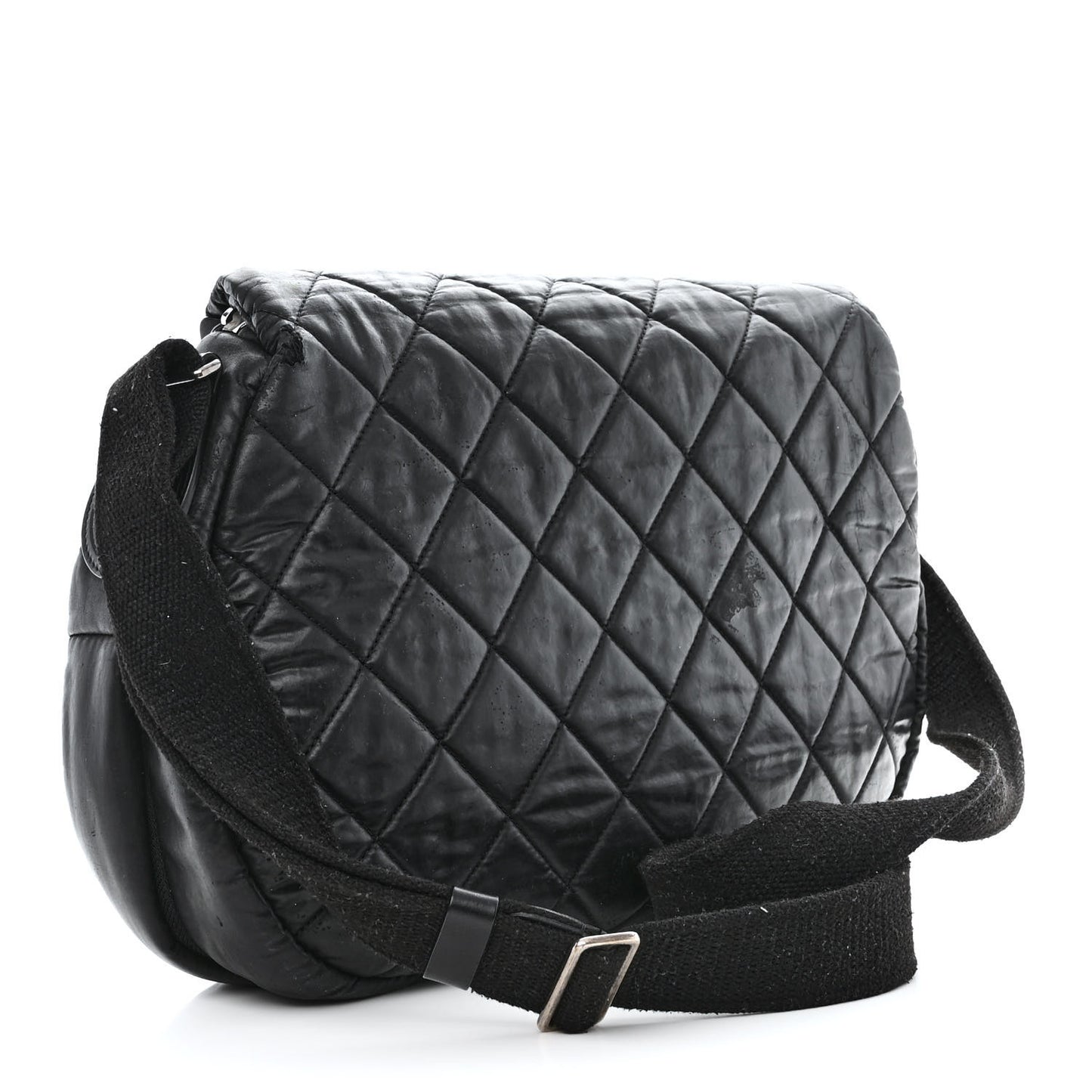 Nylon Quilted Coco Cocoon Messenger Black