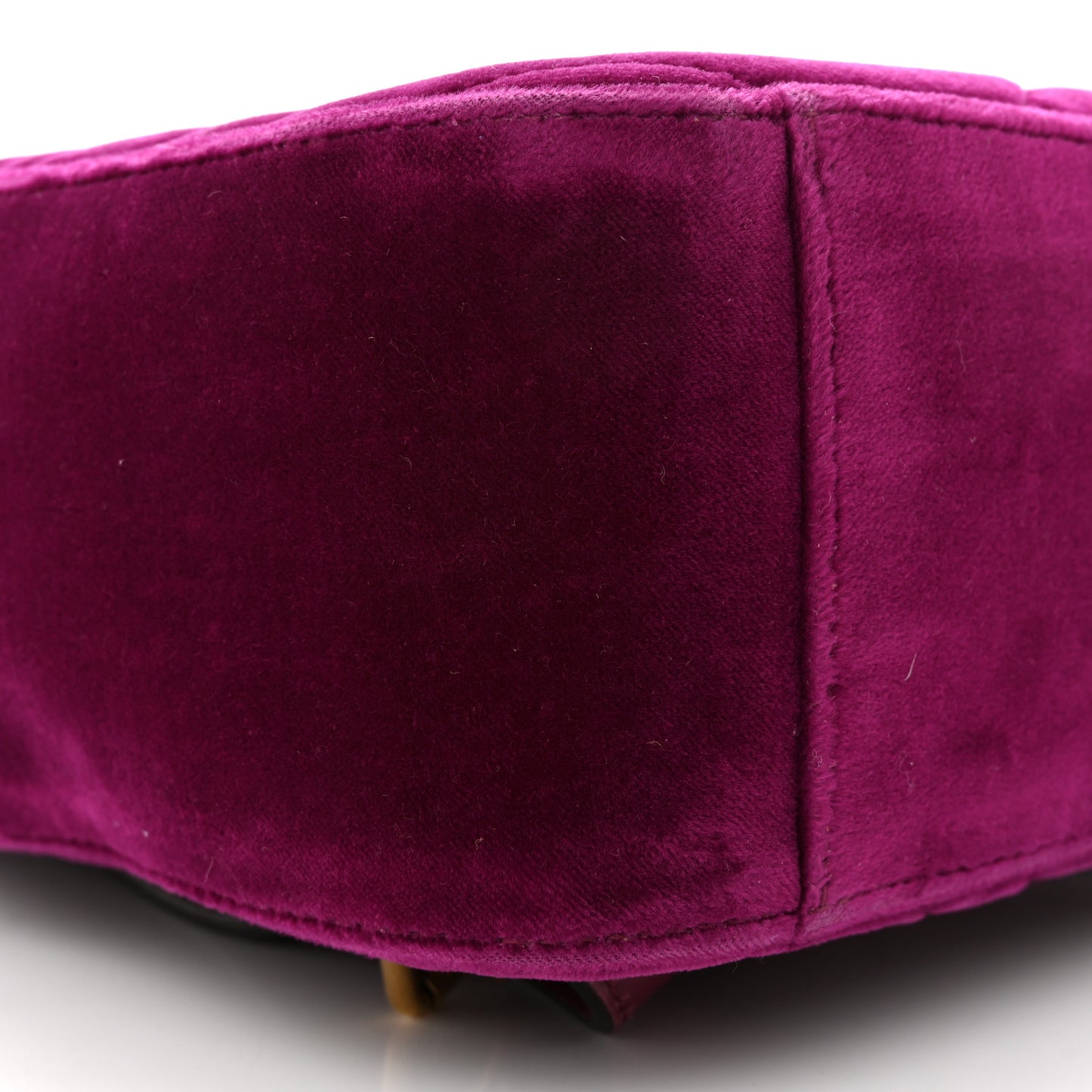 Velvet Matelasse GG Marmont Dome Backpack Fuchsia Violet Cyclamen