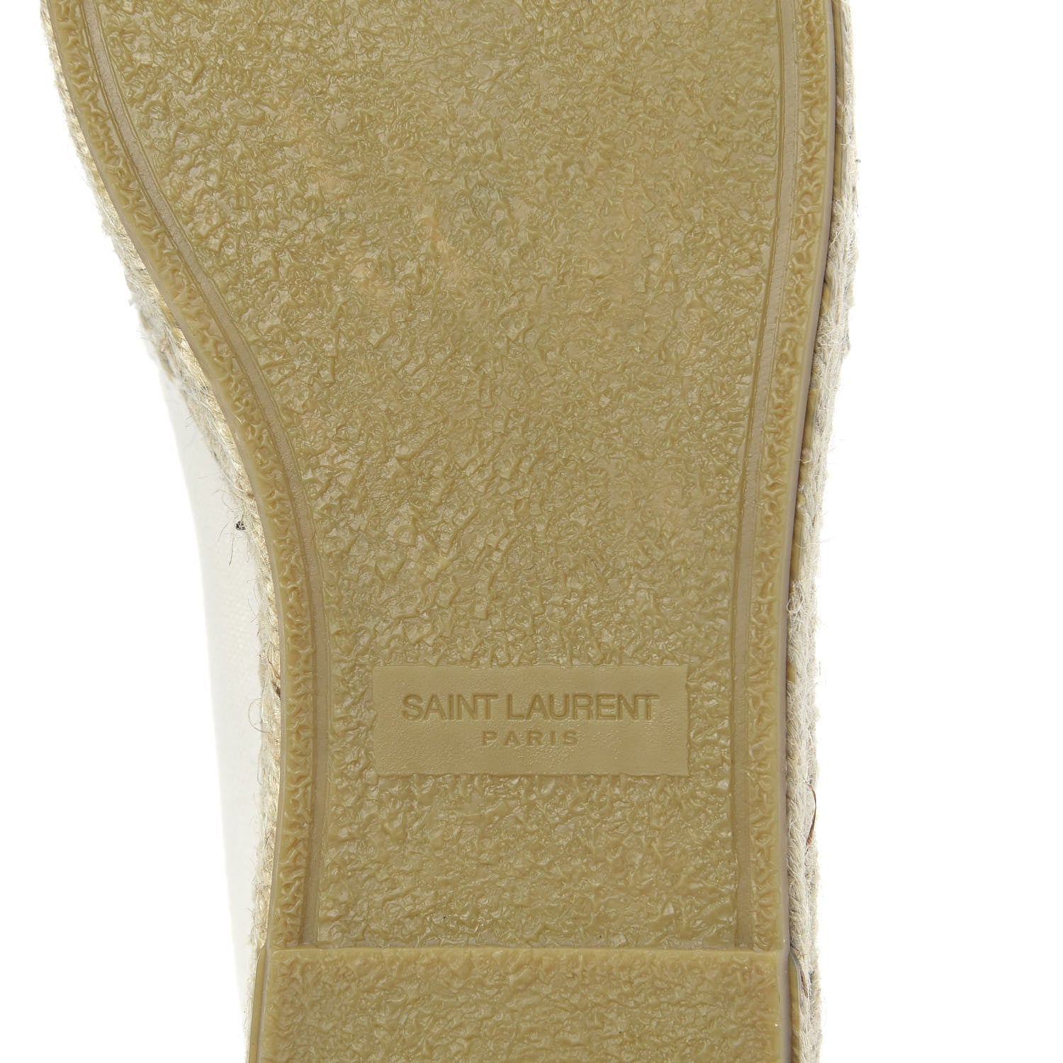 Saint Laurent Canvas Elba Logo Embroidered Espadrilles 41.5 Panna 8 of 9