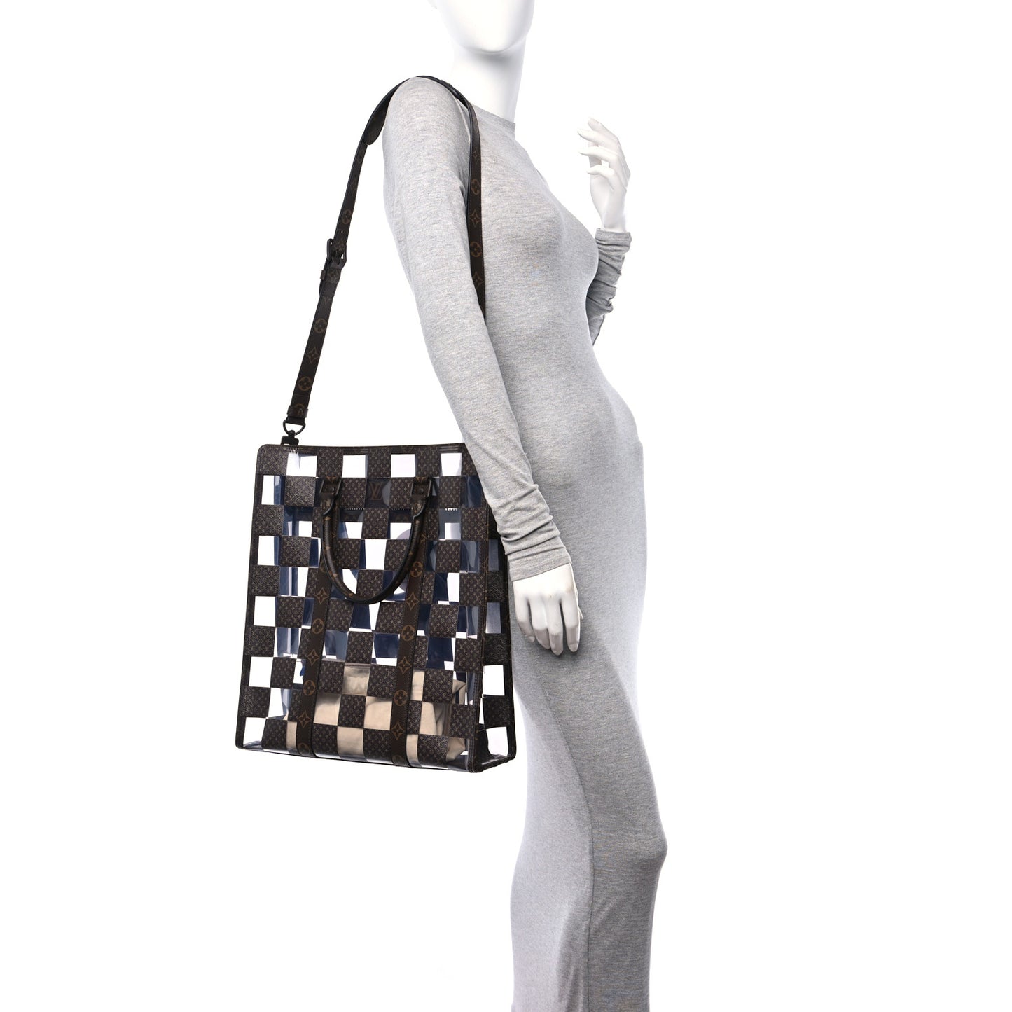 PVC Monogram Chess Sac Plat