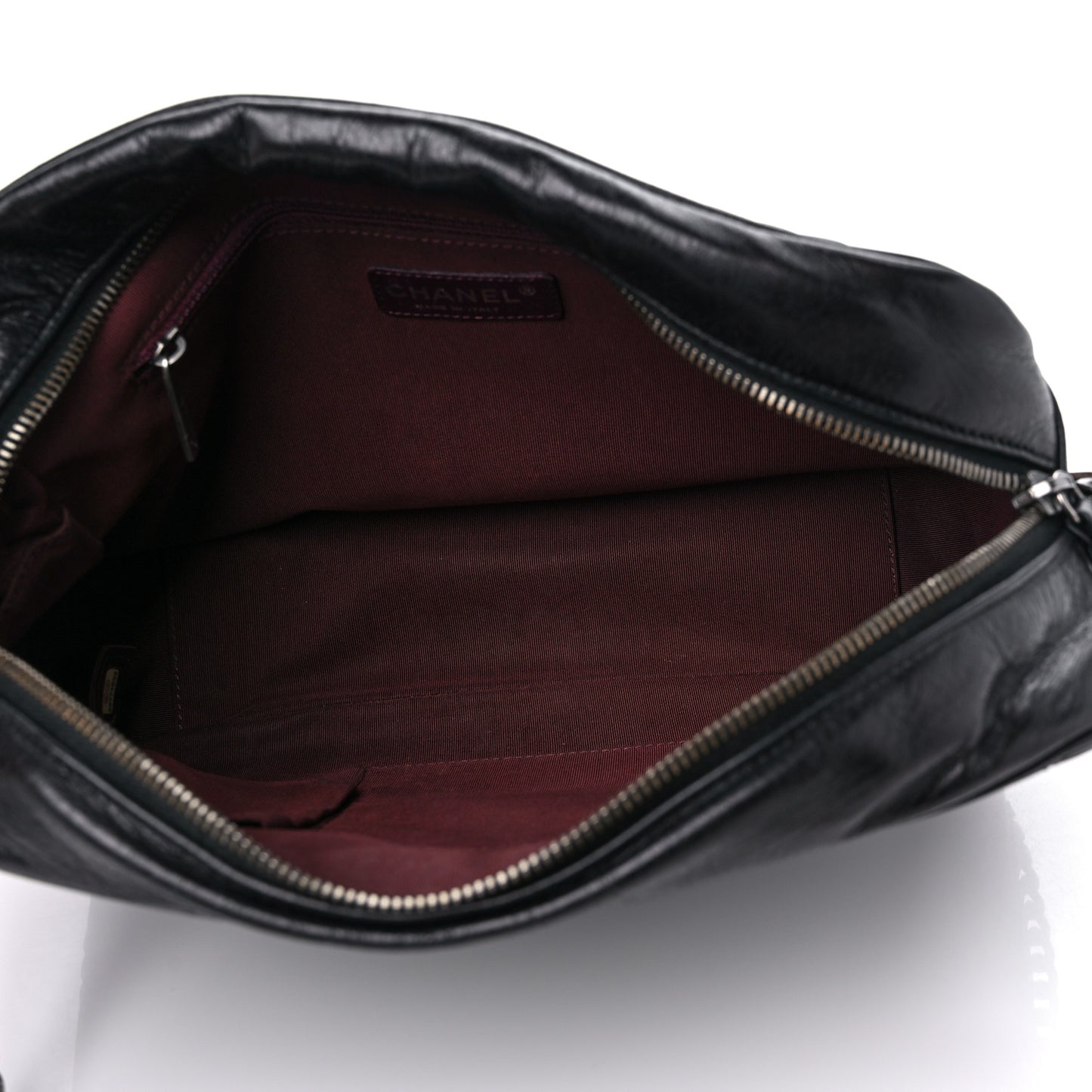 Glazed Calfskin Coco Boy Camera Case Black