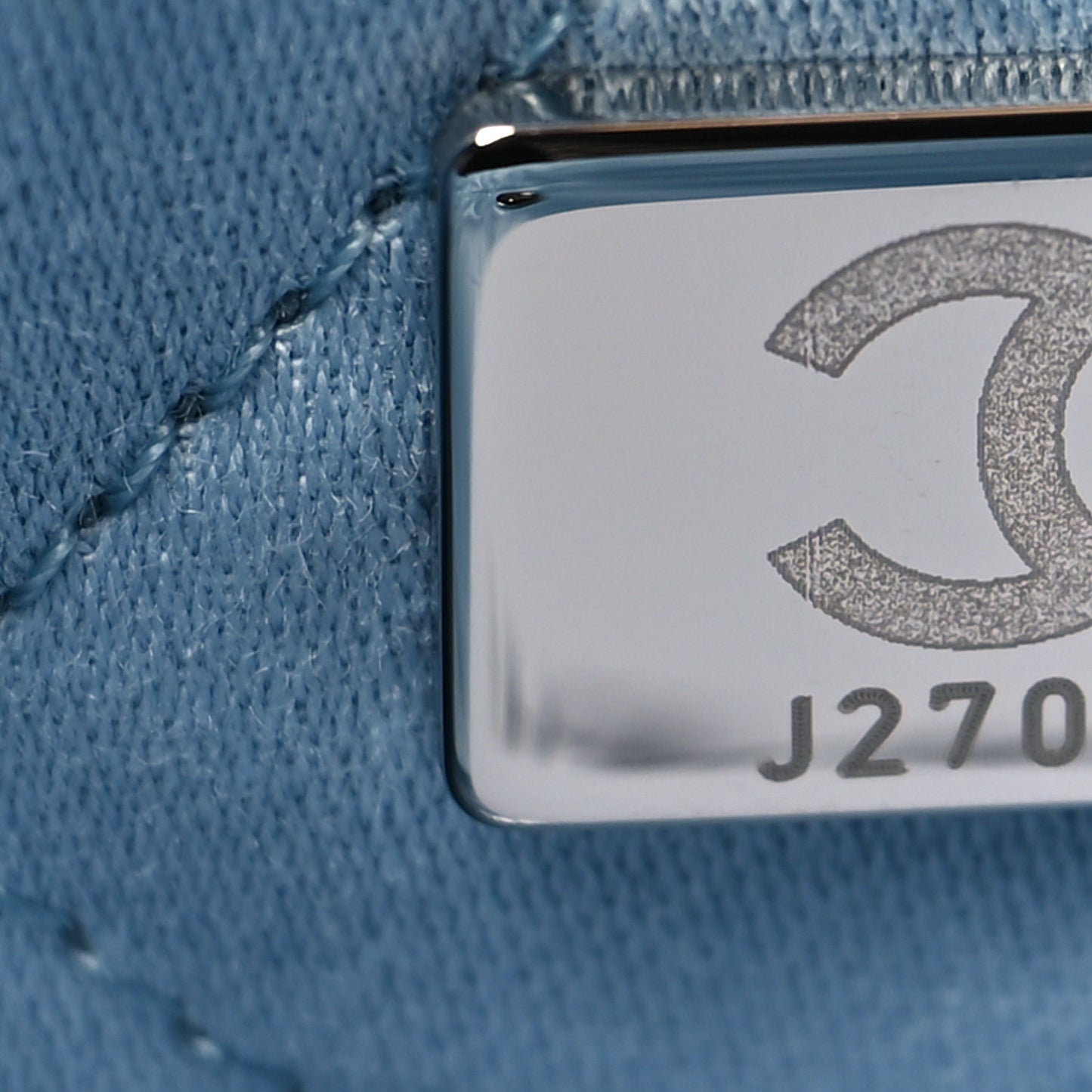 Shiny Calfskin Quilted Small Chanel 22 Light Blue