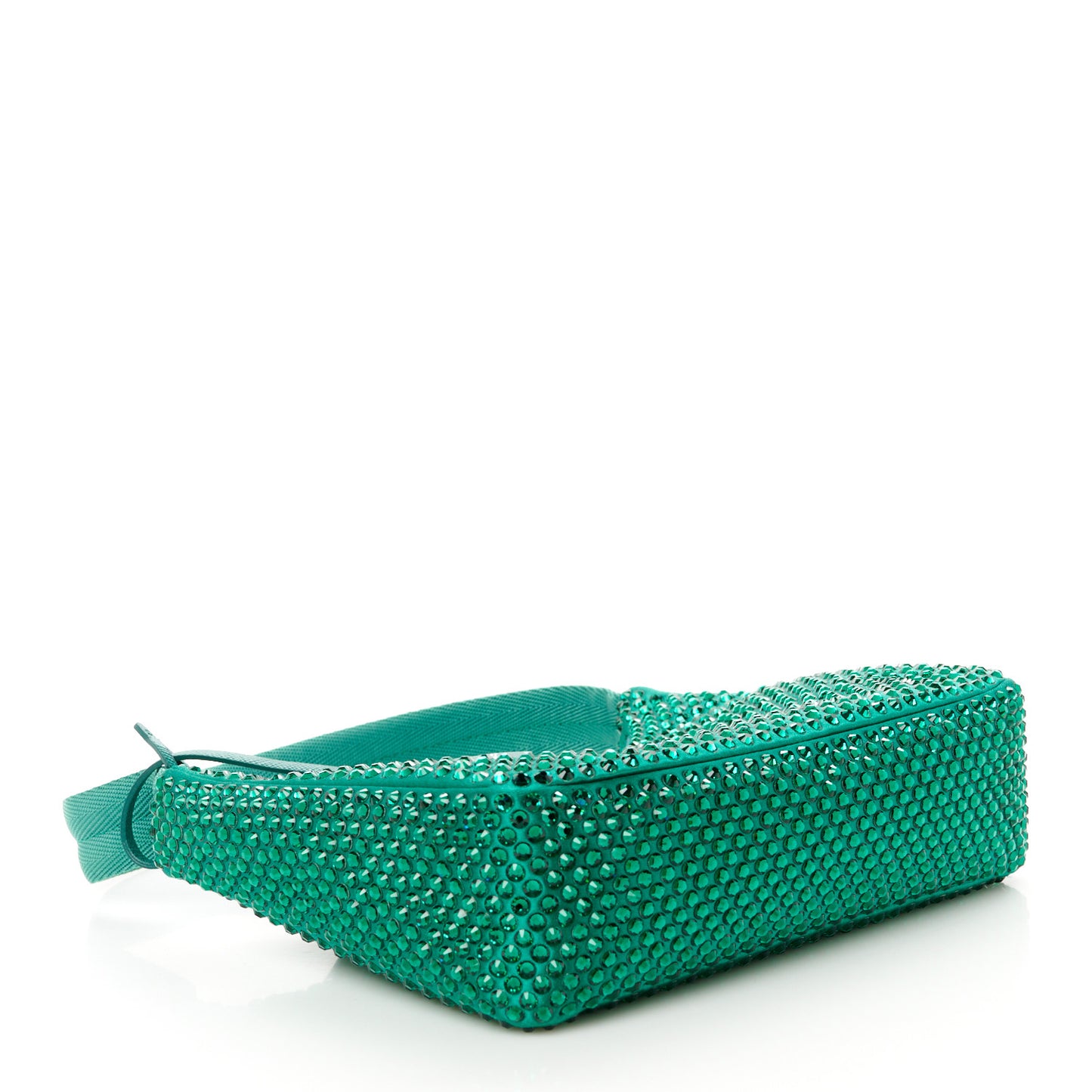 Satin Crystal Mini Re-Edition 2000 Bag Mango