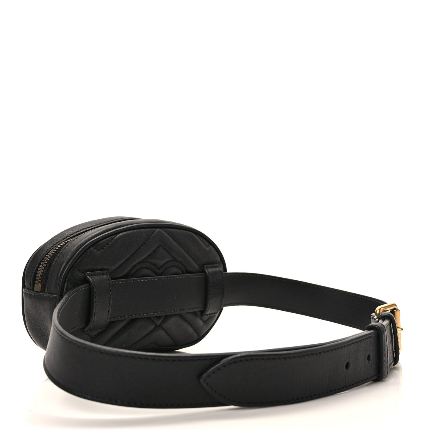 Calfskin Matelasse GG Marmont Belt Bag 85 34 Black