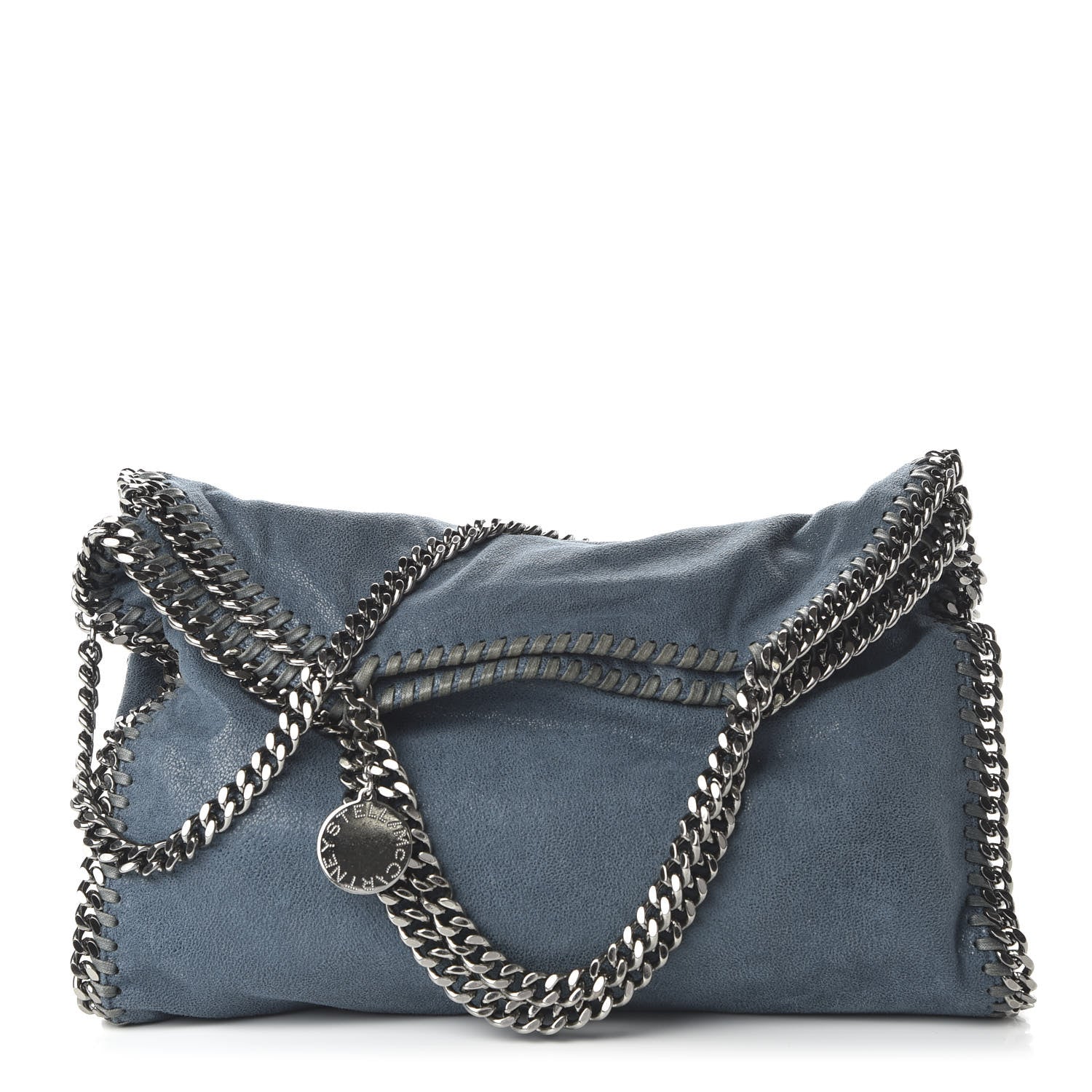 Stella McCartney Shaggy Deer Falabella Fold Over Tote Blue 1 of 9