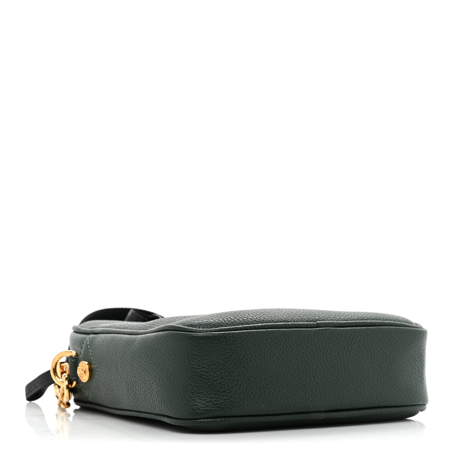 Grained Calfskin Small Medusa Messenger Bag Green