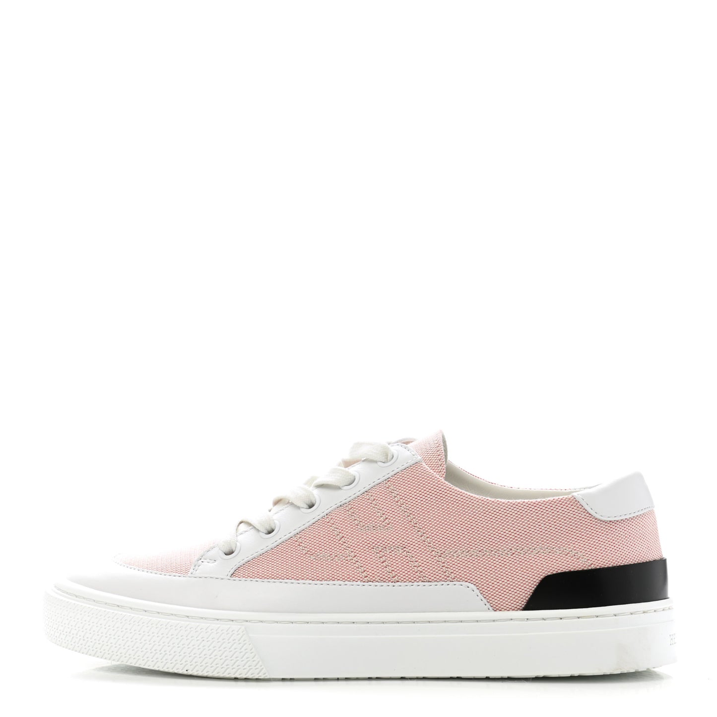 Canvas Calfskin Deep Sneakers 38.5 Framboise White