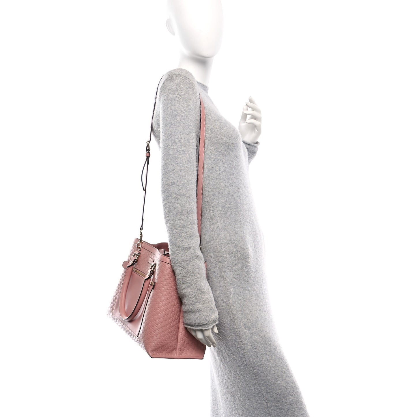 Soft Microguccissima Medium Tote Soft Pink