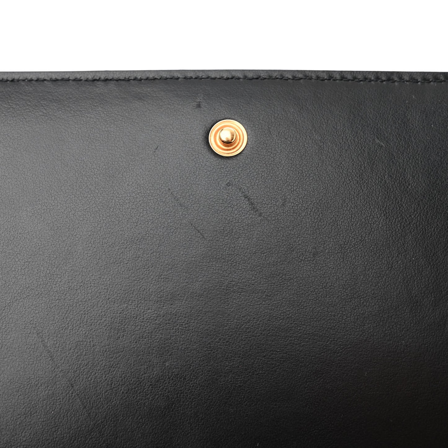 Calfskin Crocodile Embossed Cassandre Wallet On Chain WOC Black