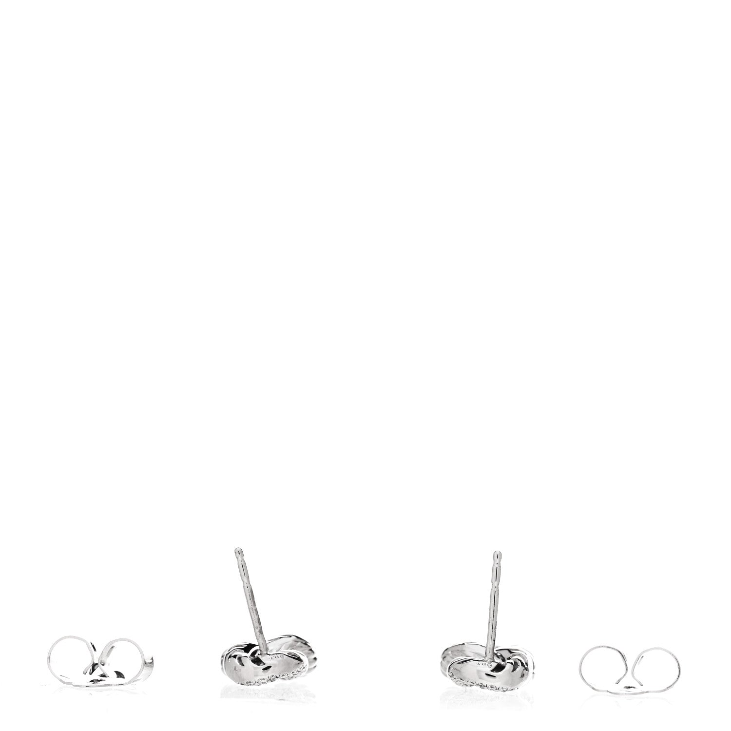 David Yurman 18K White Gold Diamond Extra Small Belmont Curb Link Drop Earrings 3 of 4