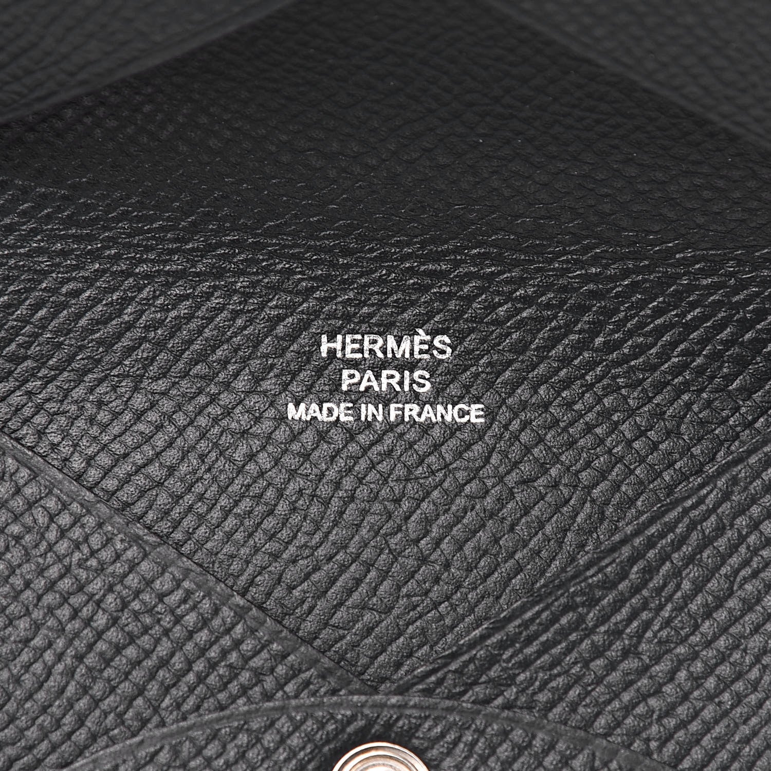 Hermes Epsom Calvi Card Case Graphite 6 of 9