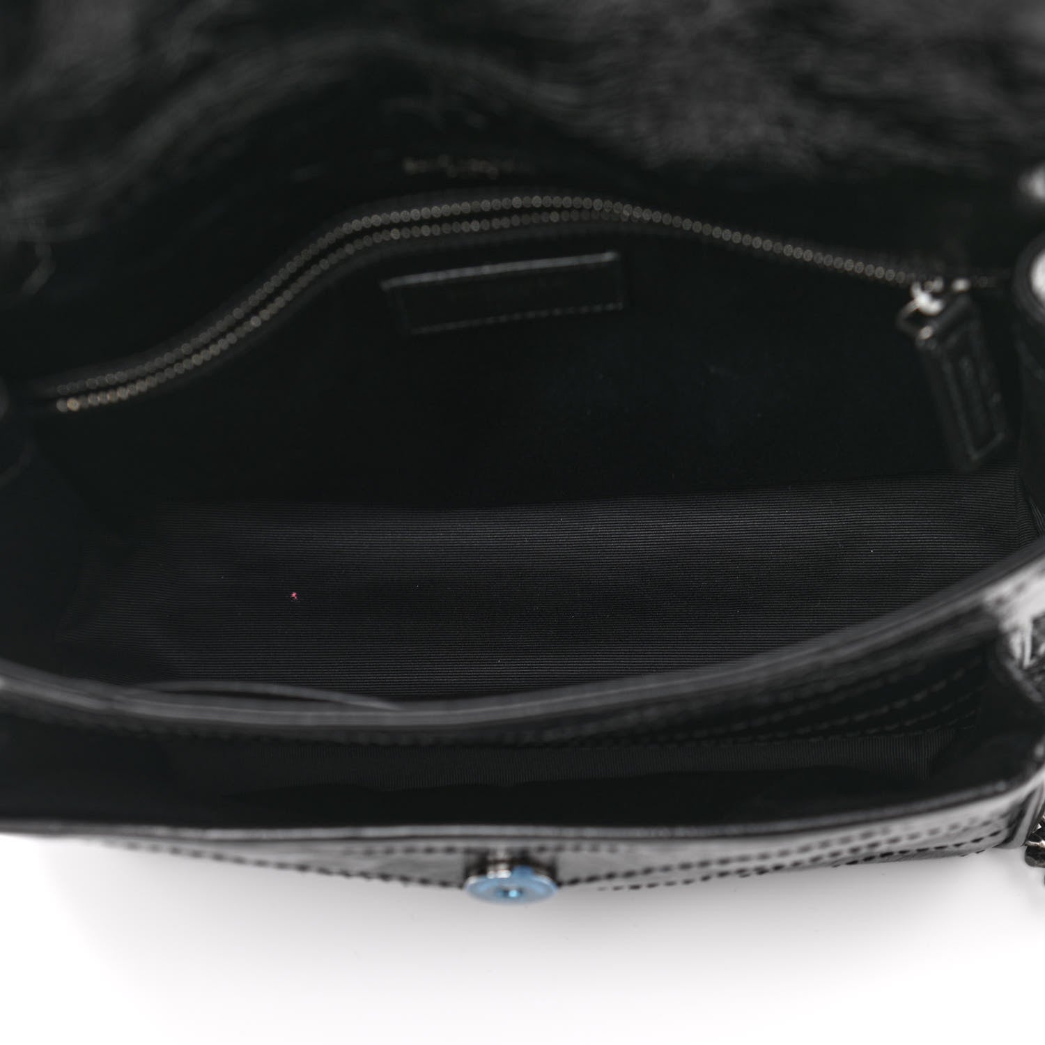 Saint Laurent Crinkled Calfskin Matelasse Monogram Medium Niki Chain Satchel Black 5 of 12