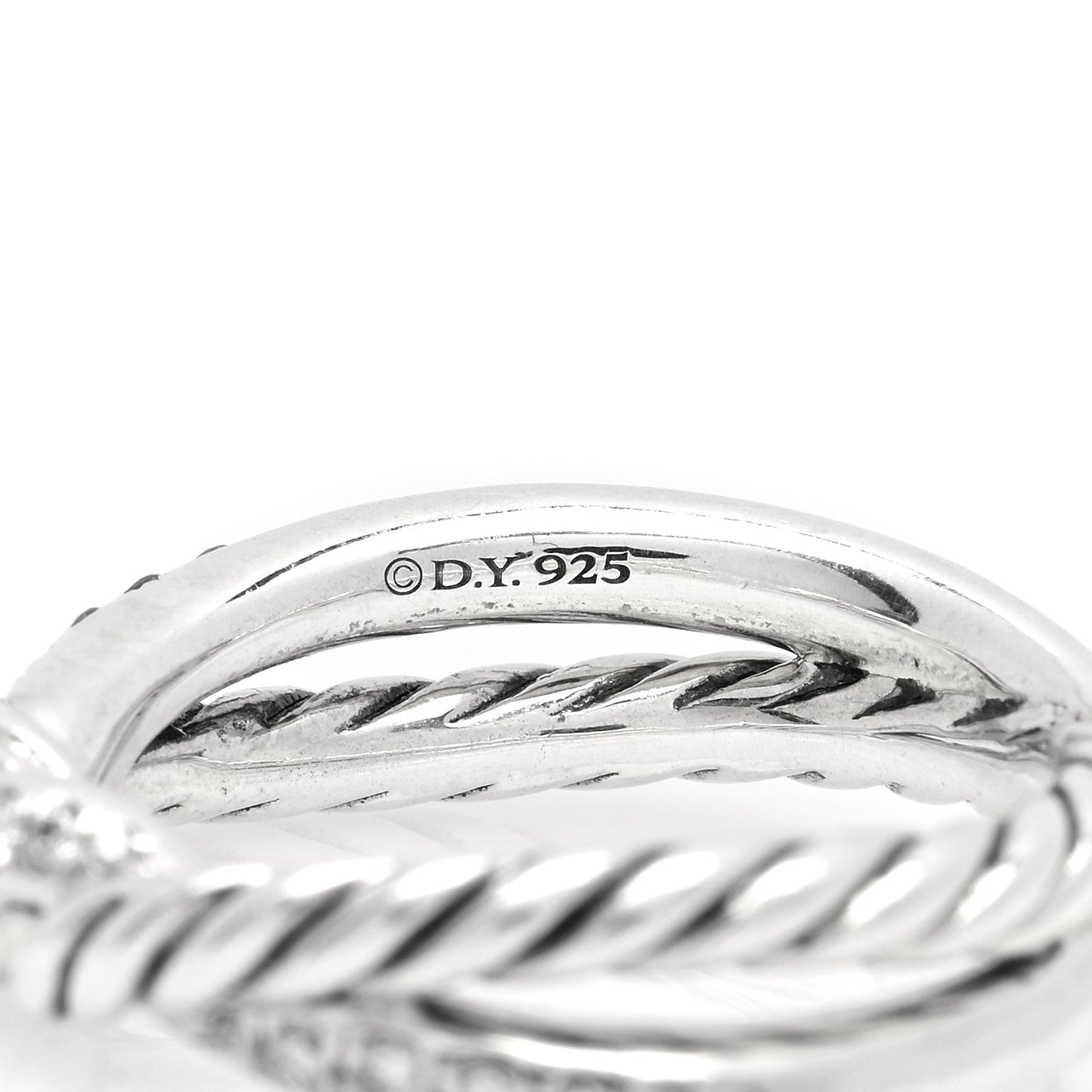 Sterling Silver Diamond Continuance Band Ring 50 5.5