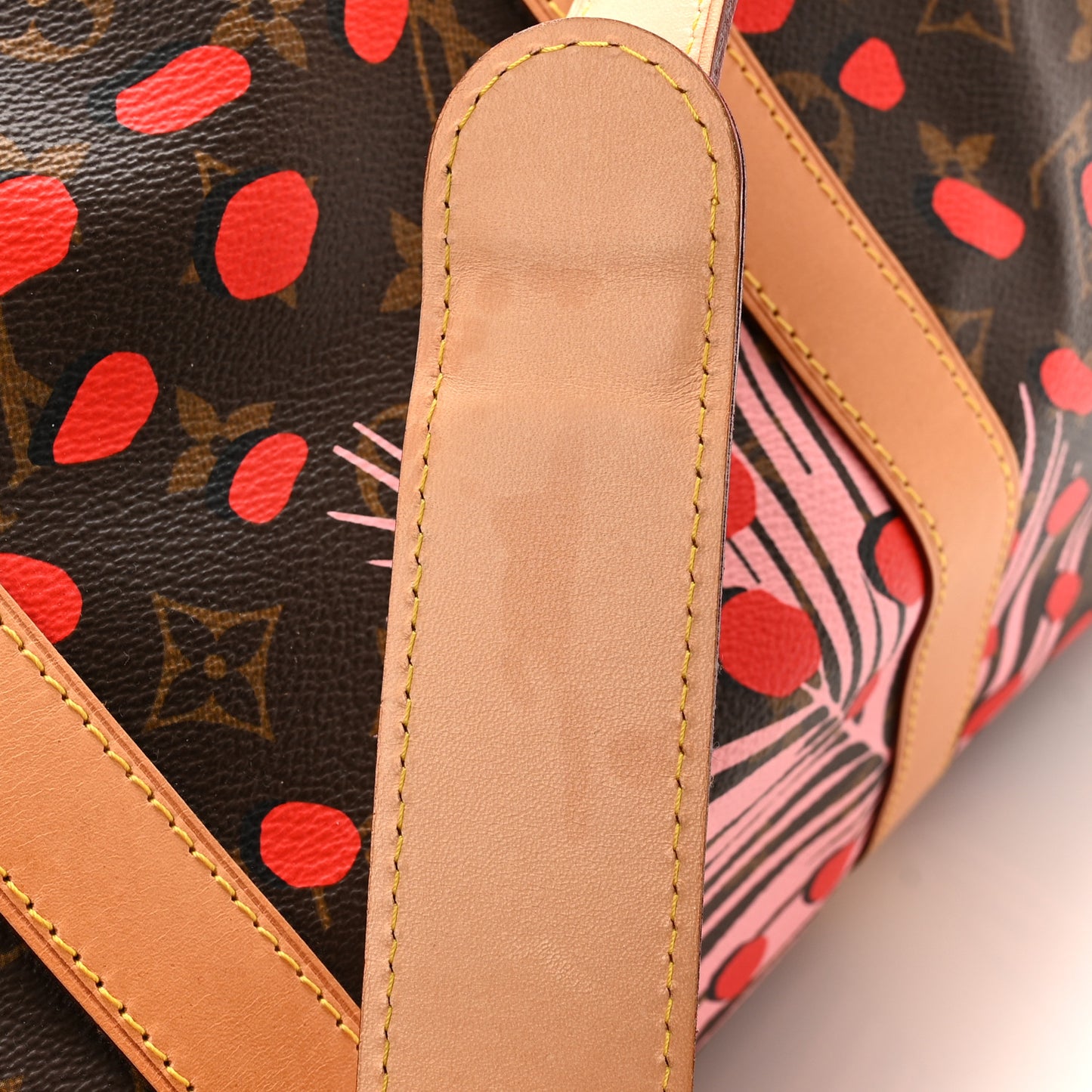 Monogram Jungle Dots Keepall Bandouliere 50 Sugar Pink Poppy