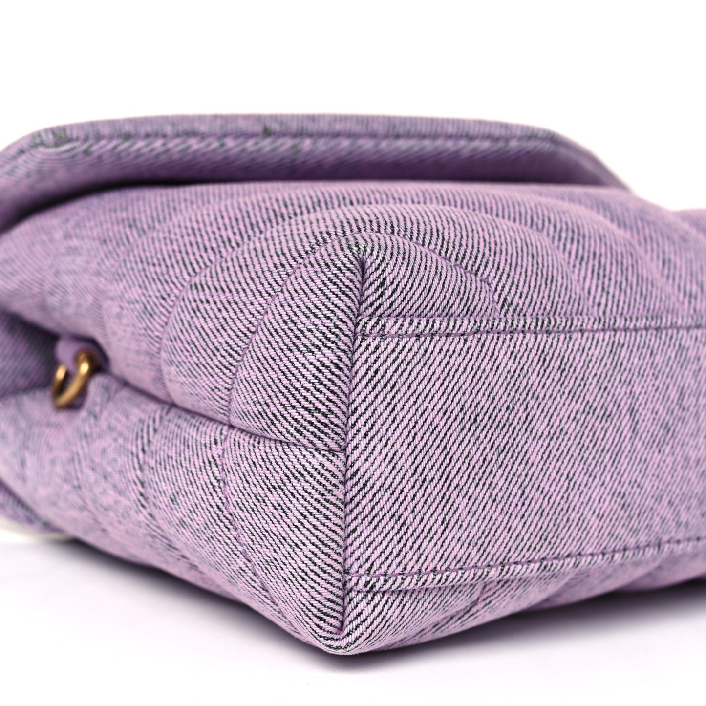 Denim Y Quilted Monogram Toy Loulou Crossbody Bag Bleached Lilac