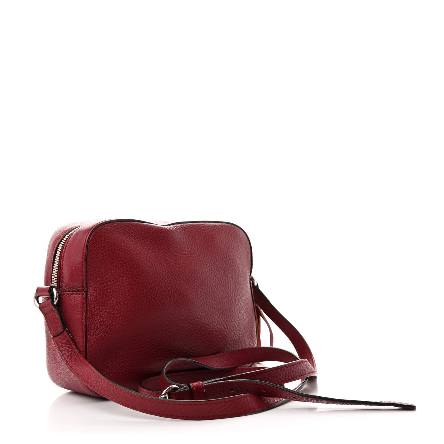 Pebbled Calfskin Studded Small Soho Disco Bag Soft Burgundy
