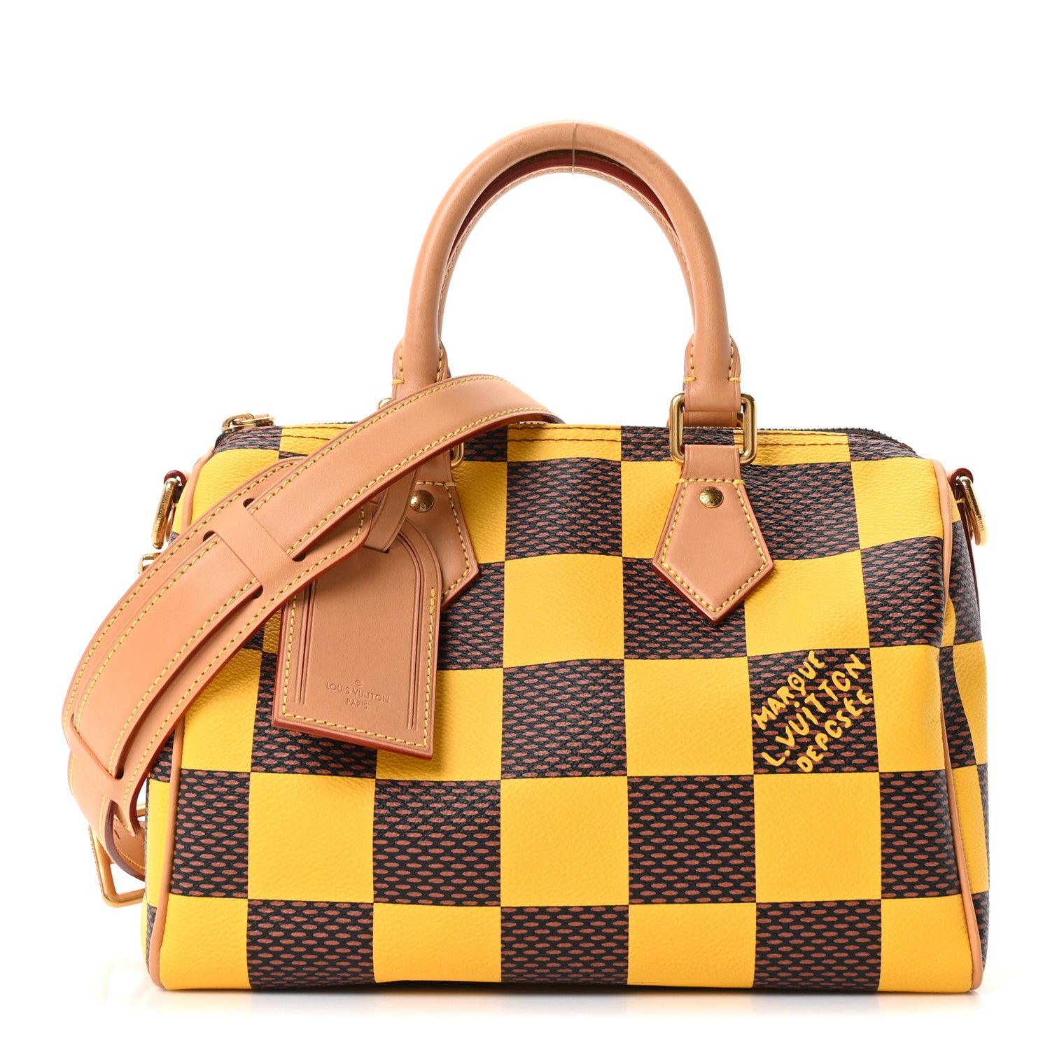 Louis Vuitton Damier Pop Speedy Bandouliere 25 Jaune Mat 1857227