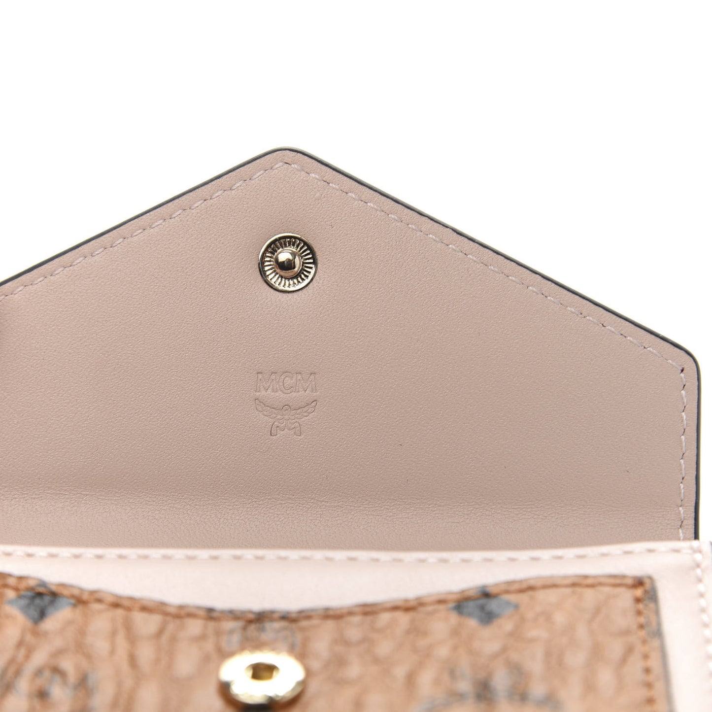 Visetos Mini Love Letter Flap Wallet Cognac White Red