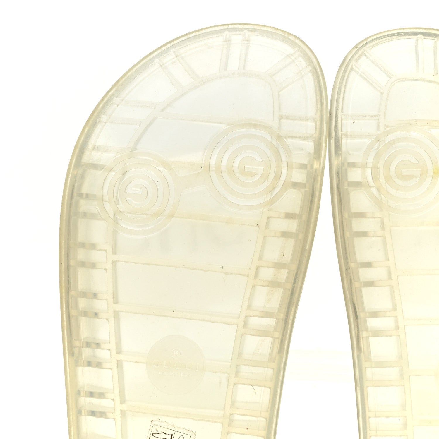 Gucci Rubber Mens Pursuit Slide Sandals 8 Transparent 6 of 10