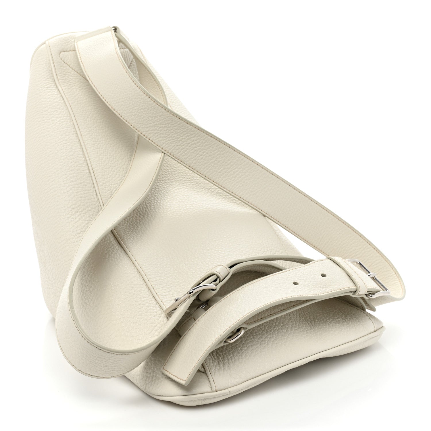 Prada Vitello Daino Triangle Backpack Talco 3 of 8