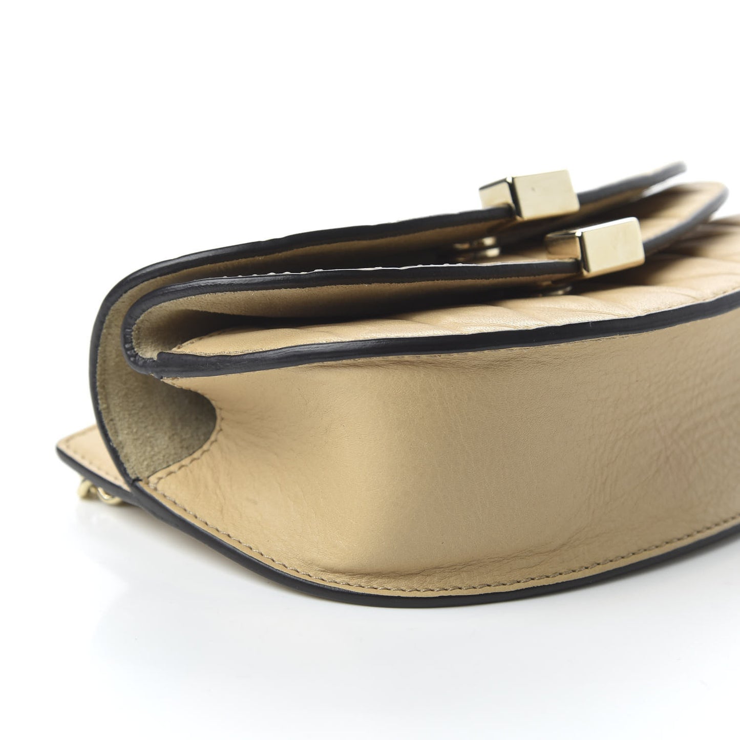 Calfskin Embossed Nano Georgia Crossbody Bag Sand