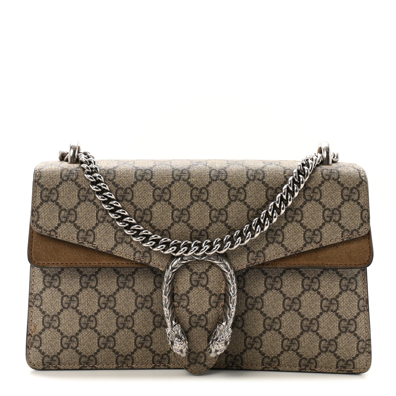 Gucci GG Supreme Monogram Small Dionysus Shoulder Bag Taupe