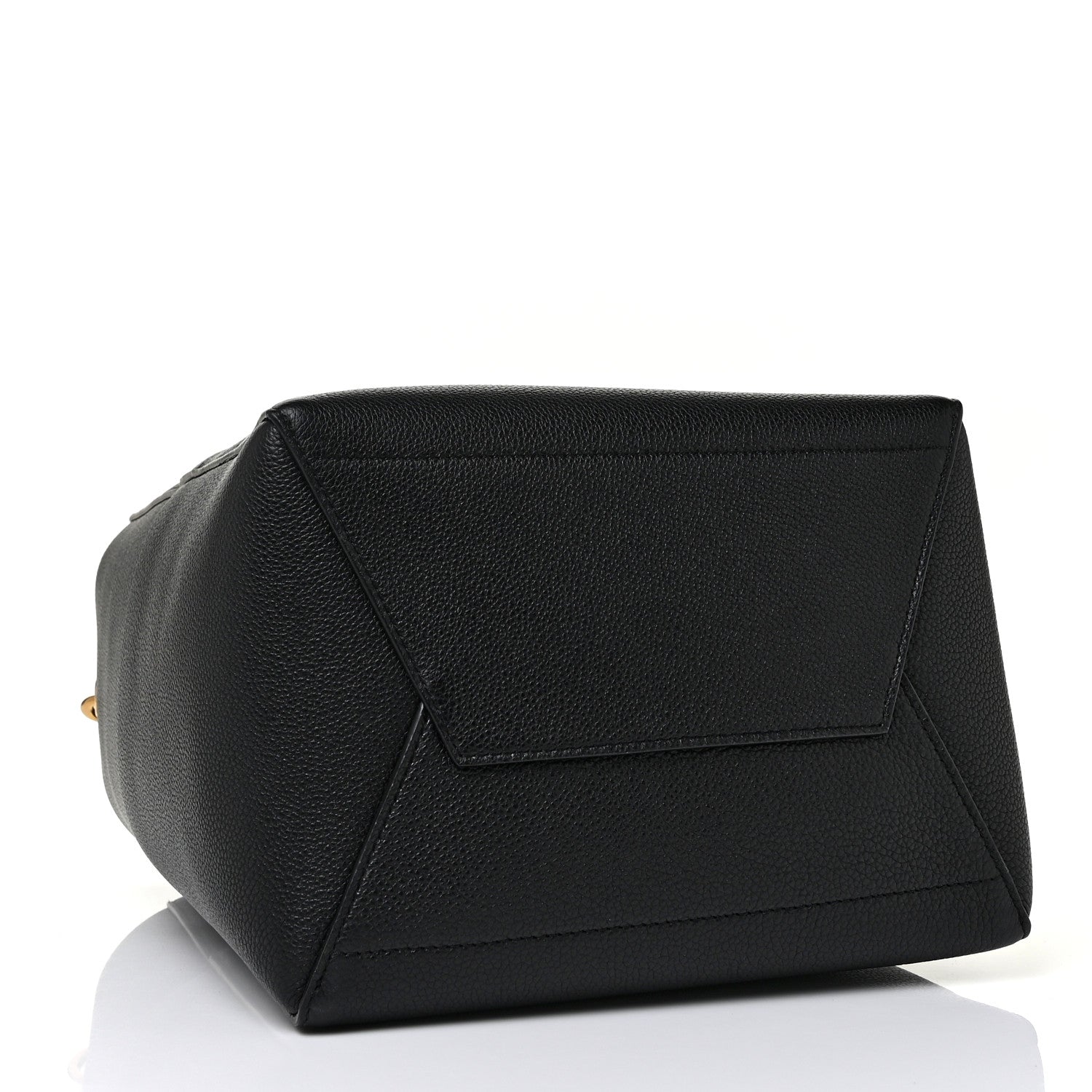 Celine Soft Grained Calfskin Sangle Bucket Bag Black 4 of 8