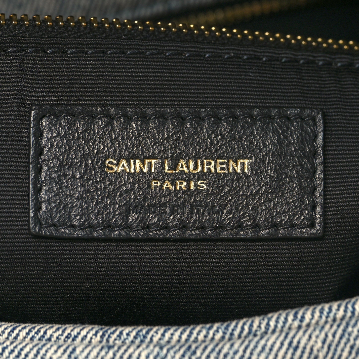Denim Quilted Medium Loulou Puffer Monogram Chain Satchel Azur
