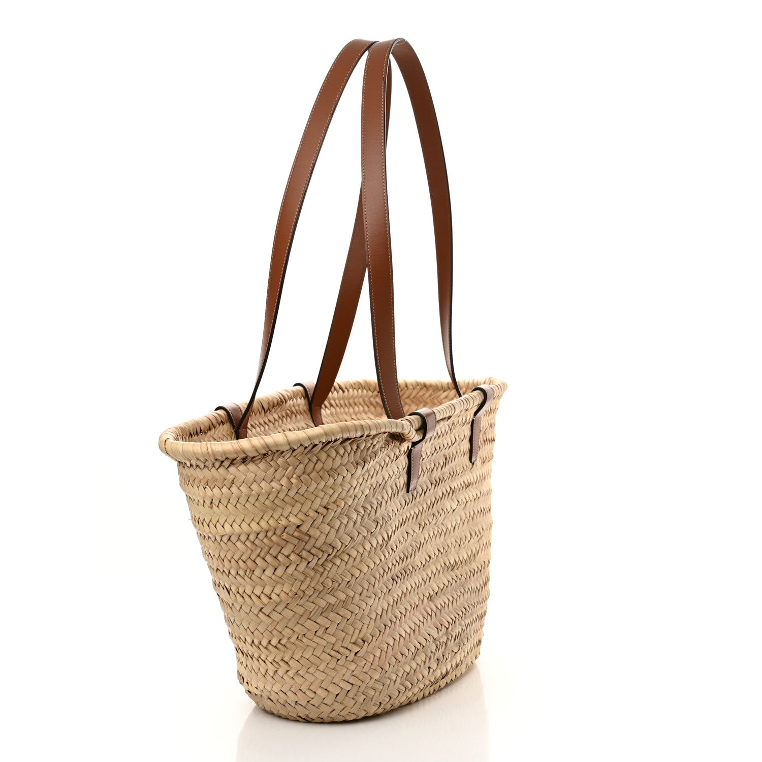 Celine Raffia Calfskin Triomphe Medium Panier Tan 3 of 15