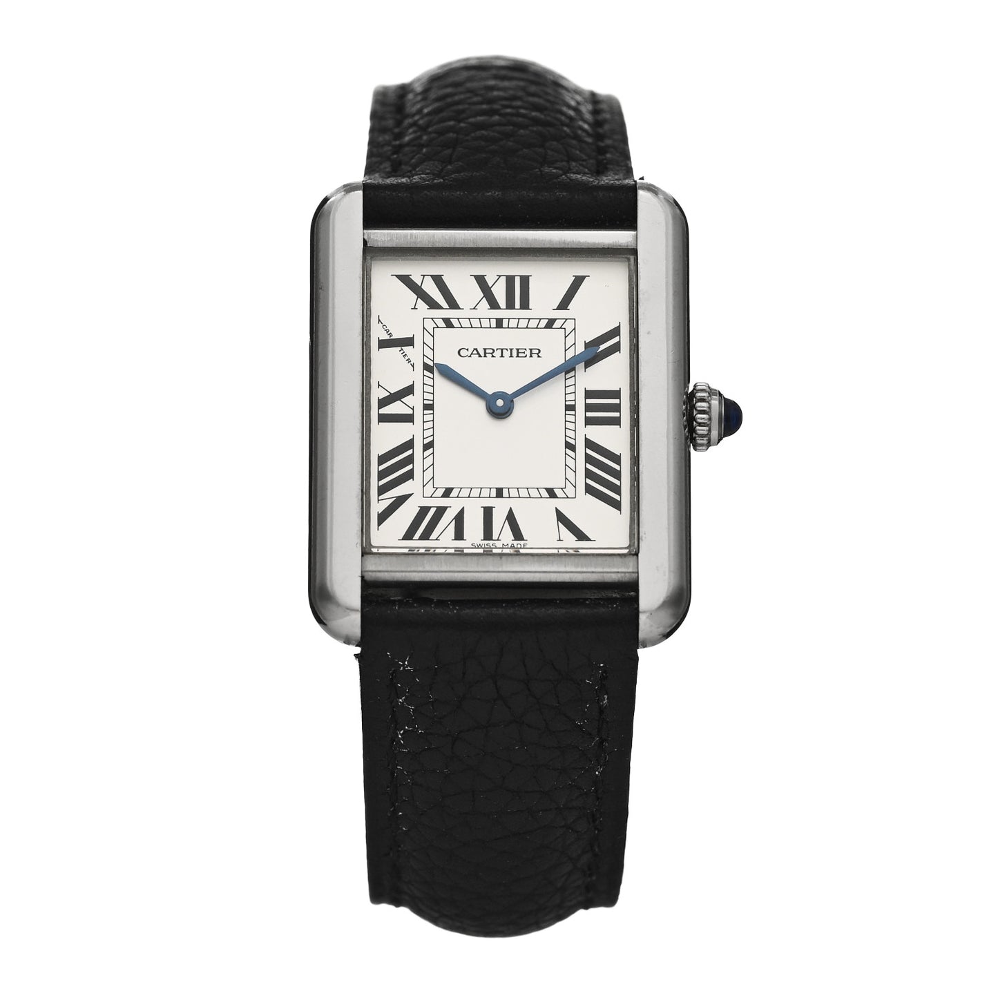 Stainless Steel Calfskin 24mm Tank Solo Quartz Watch