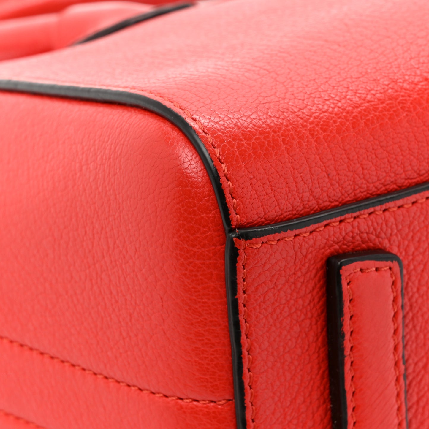 Sugar Goatskin Mini Antigona Pop Red
