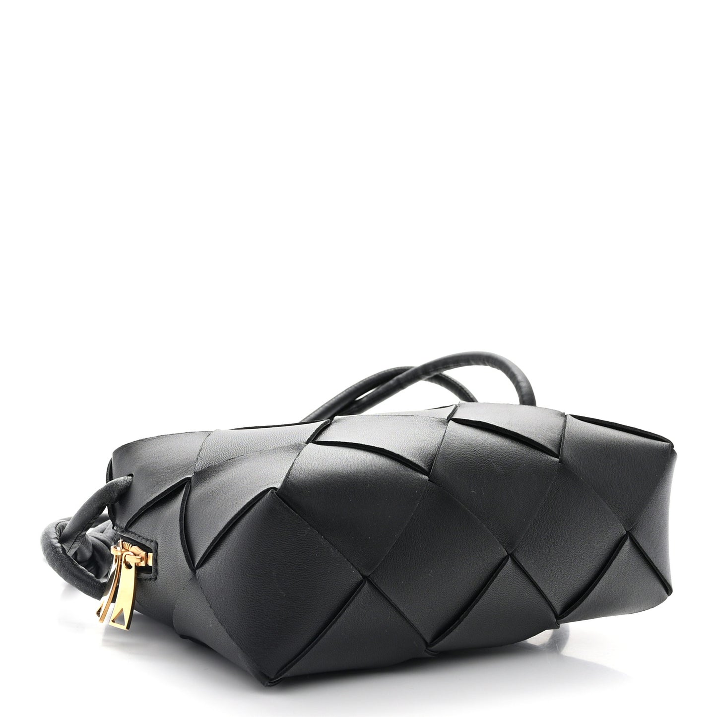 Lambskin Maxi Intrecciato Small Cassette Camera Bag Black