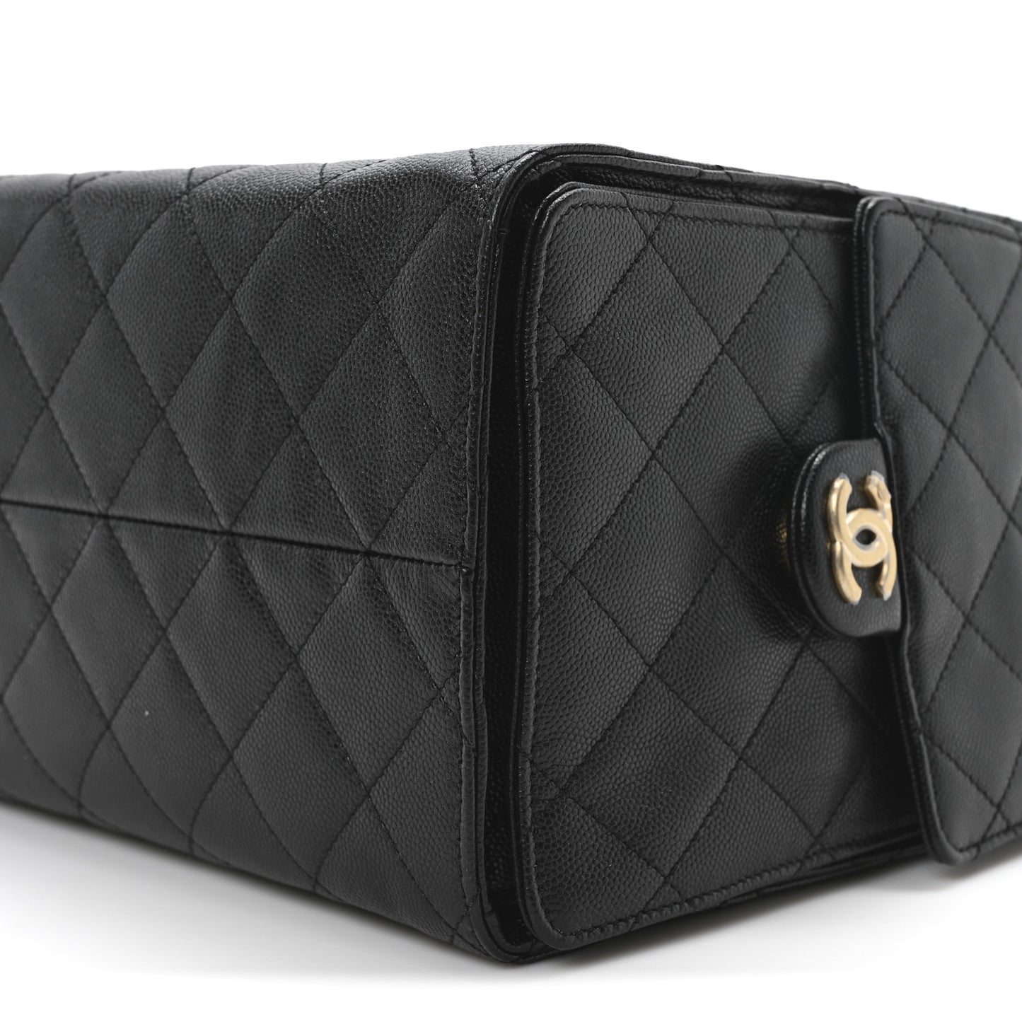 Caviar Quilted Medium Chanel 25 Handbag Black