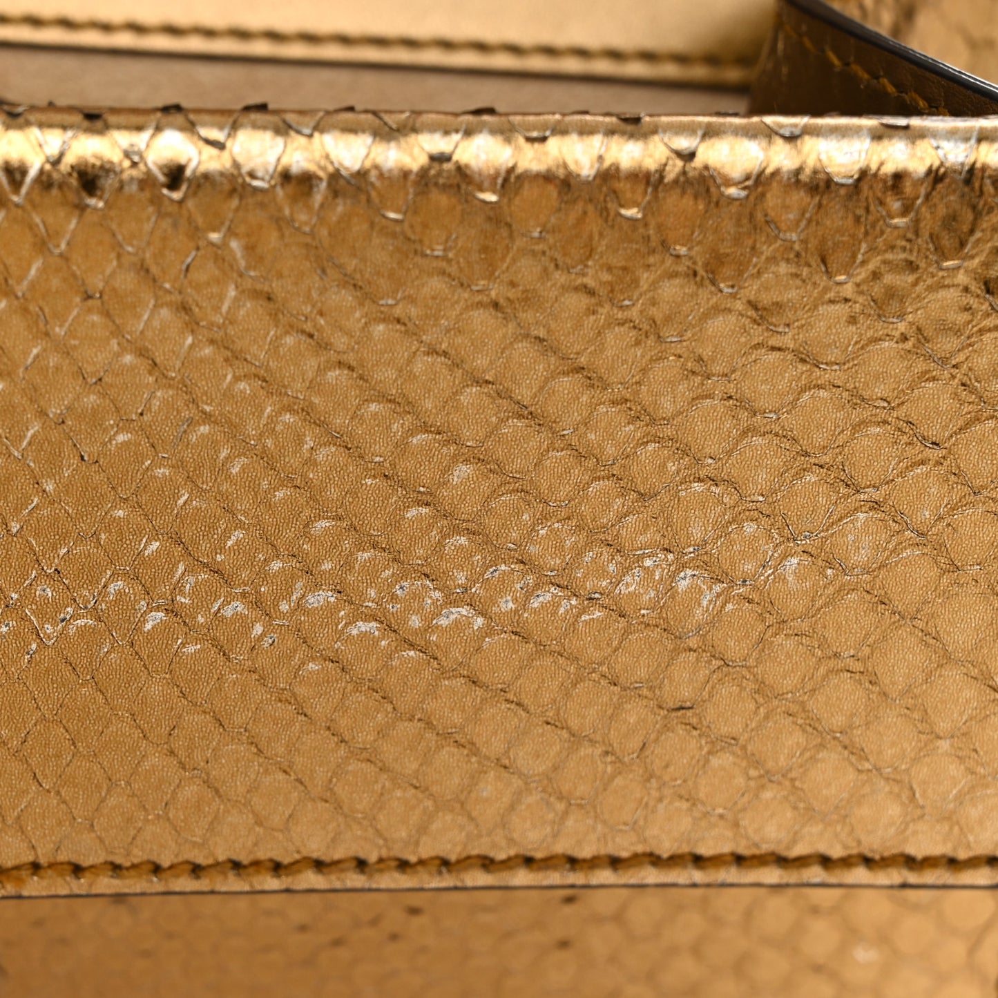 Snakeskin Mini Dionysus Shoulder Bag Gold
