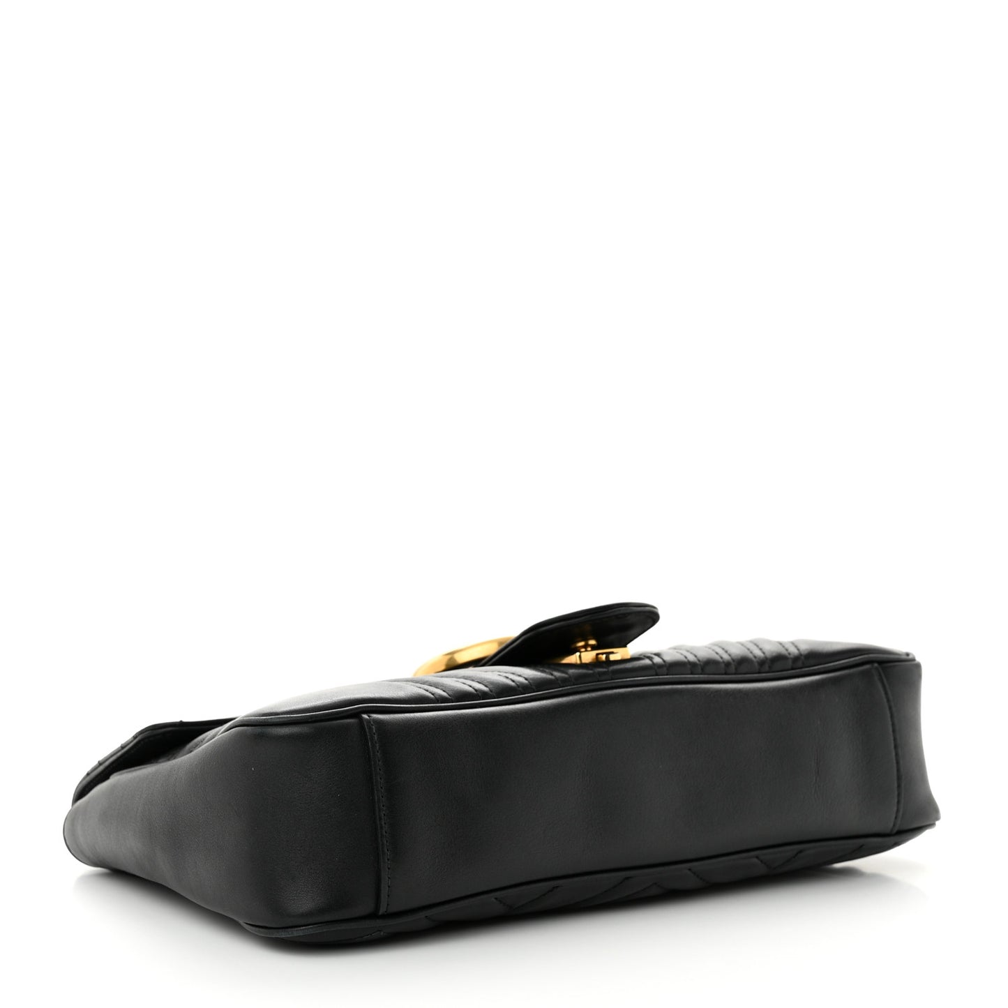 Calfskin Matelasse Medium GG Marmont Shoulder Bag Black