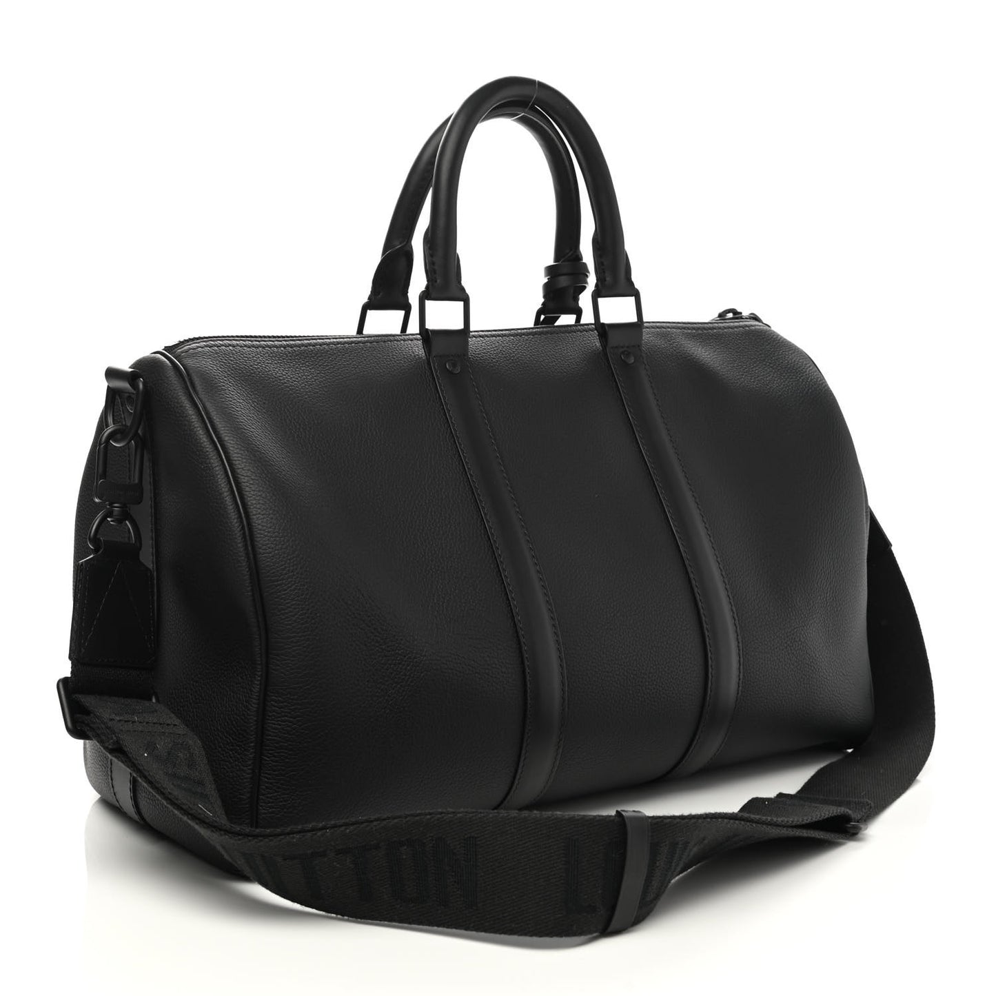 Grained Calfskin Aerogram Keepall Bandouliere 40 Black