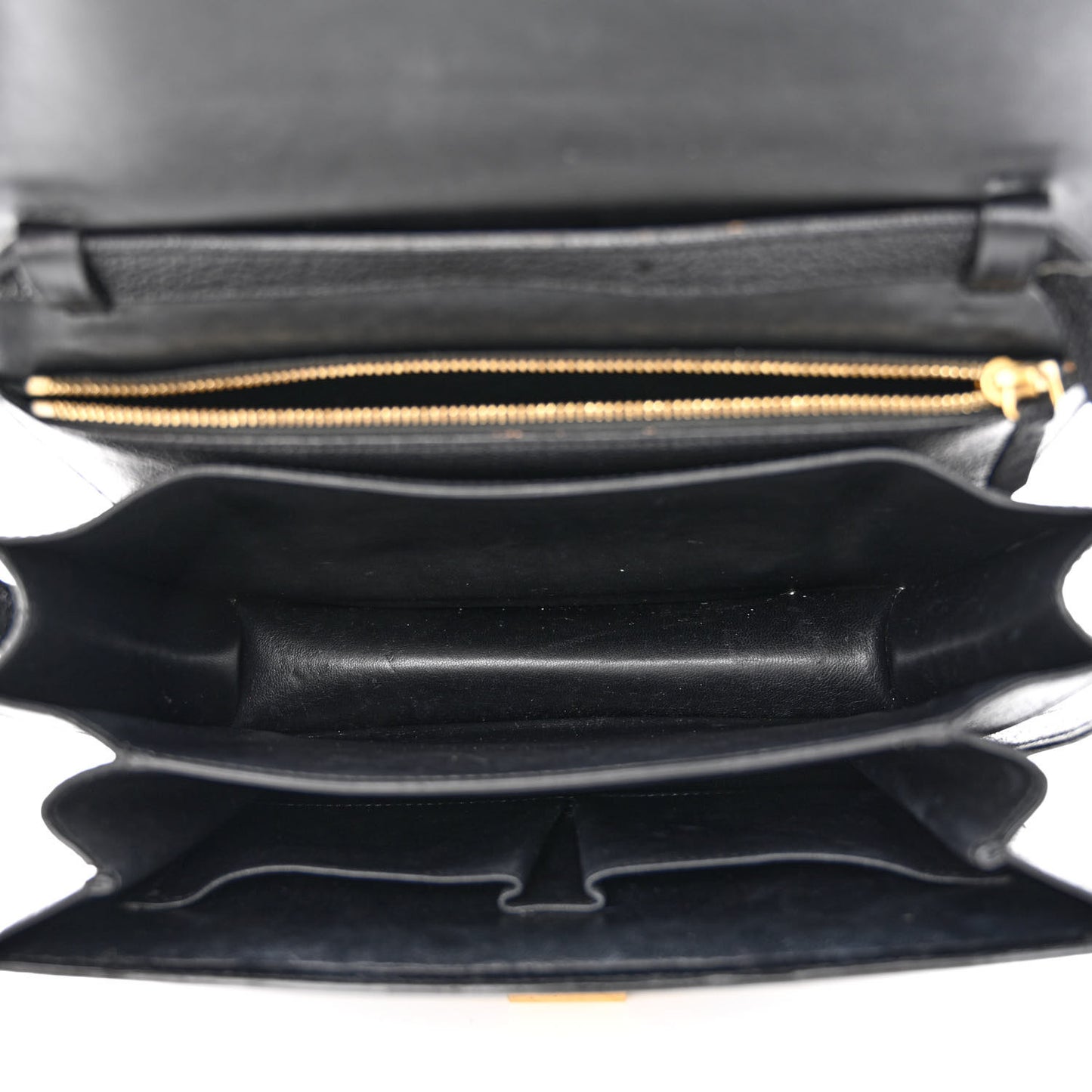 Liege Calfskin Medium Classic Box Flap Bag Black