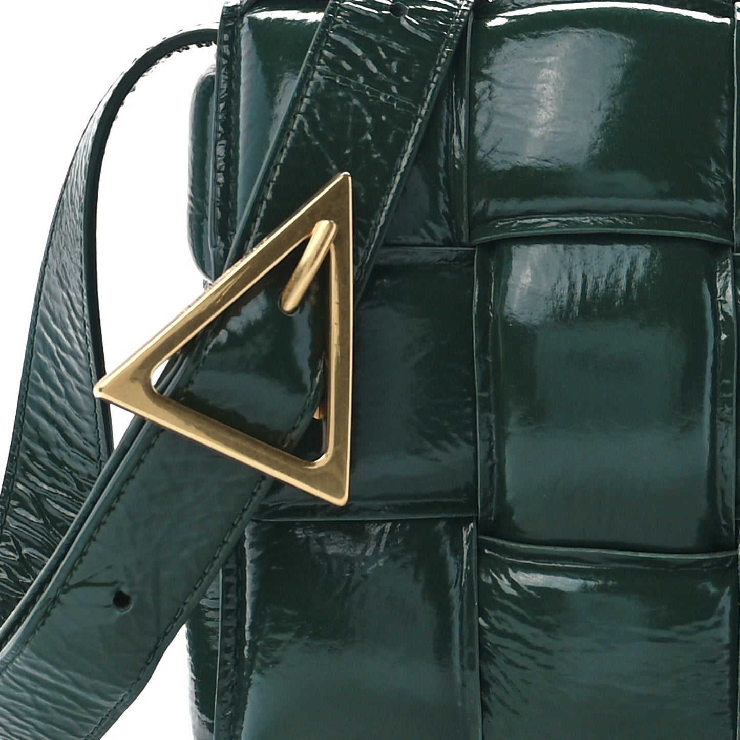 Textured Deerskin Maxi Intrecciato Padded Cassette Crossbody Bag Raintree
