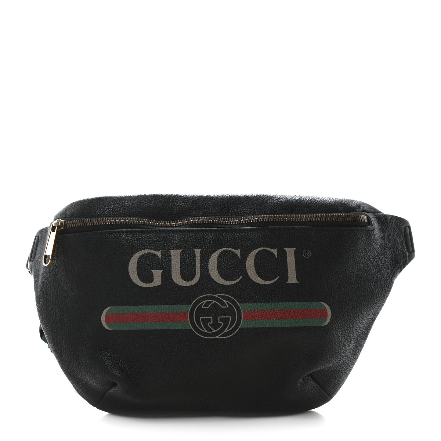 Grained Calfskin Small Logo Belt Bag Black