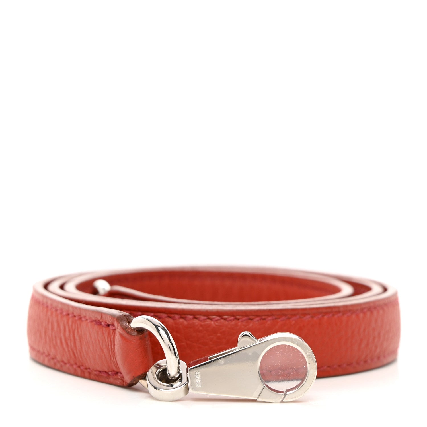 Hermes Taurillon Clemence Kelly Shoulder Strap Rouge Venetian 1 of 4