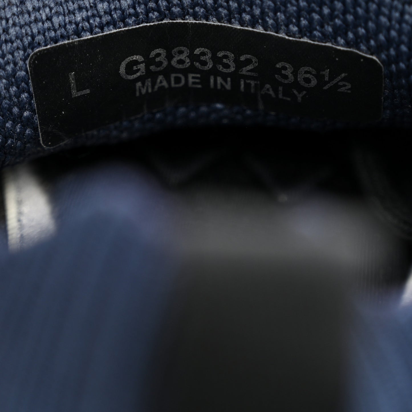 Fabric Logo Sneakers 36.5 Navy Black